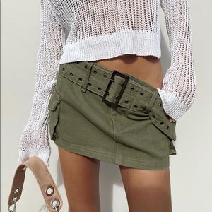 Princess Polly Cargo Khaki Mini Skirt